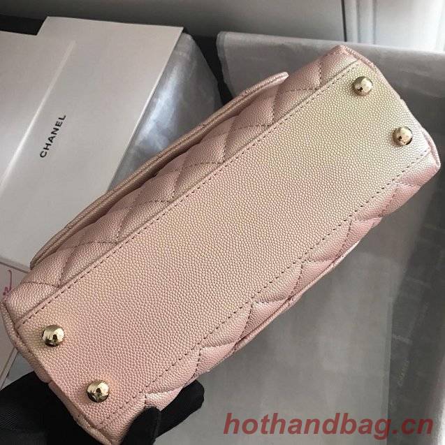 Chanel Small Flap Bag with Top Handle A92990 Light Pink Chanel Small Flap Bag with Top Handle A92990 Light Pink
