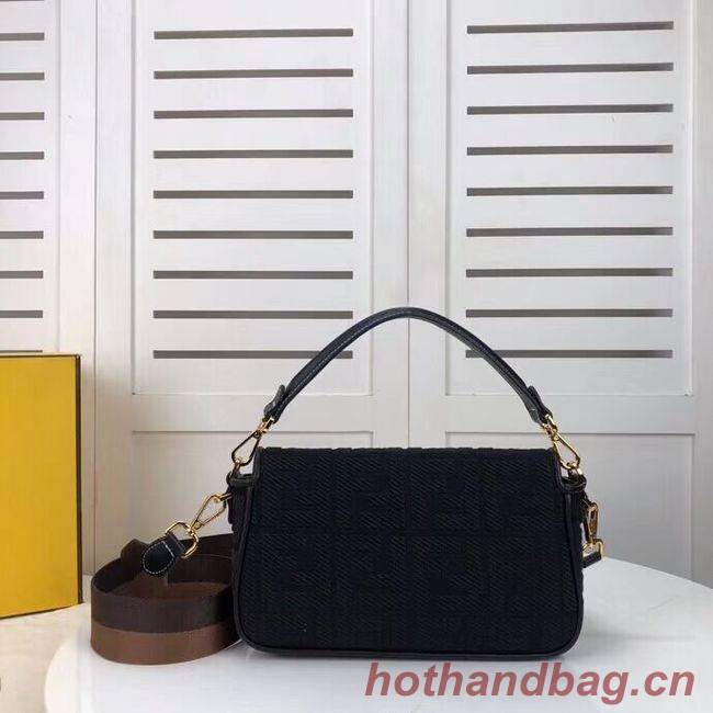 FENDI fabric bag F0386 black FENDI fabric bag F0386 black