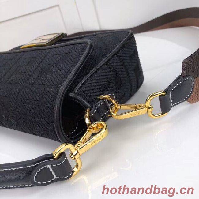 FENDI fabric bag F0386 black FENDI fabric bag F0386 black