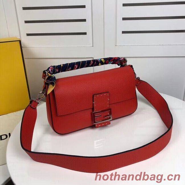 Fendi BAGUETTE leather bag F2466 red Fendi BAGUETTE leather bag F2466 red