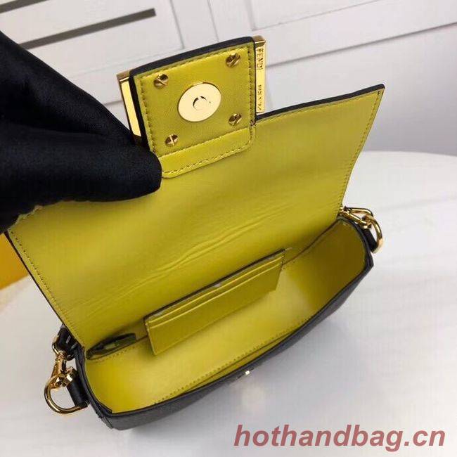 Fendi BAGUETTE leather bag F2467 black Fendi BAGUETTE leather bag F2467 black