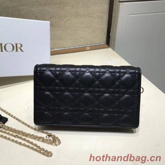 LADY DIOR CALFSKIN WALLET C9025A black