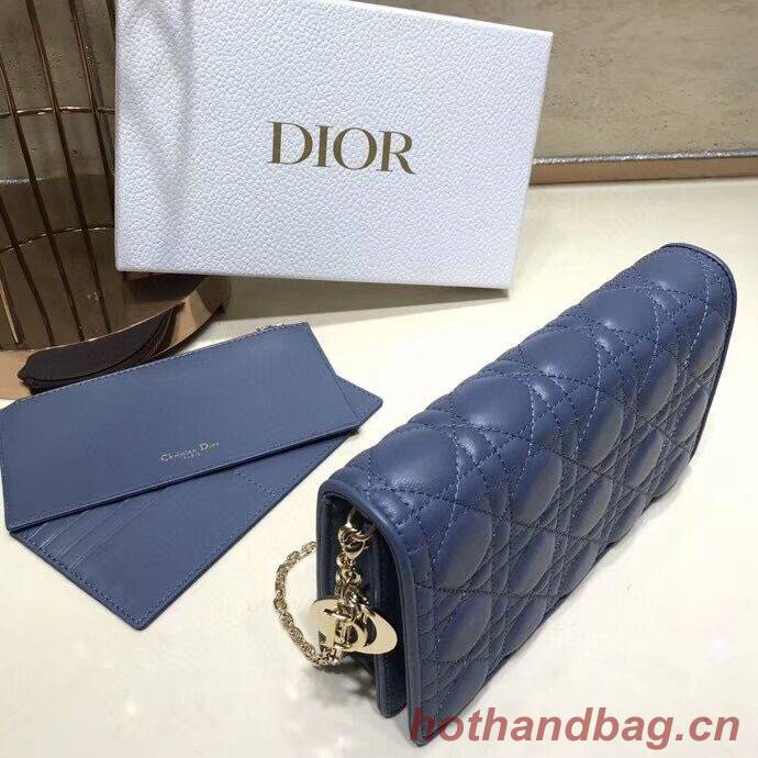 LADY DIOR CALFSKIN WALLET C9025A blue LADY DIOR CALFSKIN WALLET C9025A blue