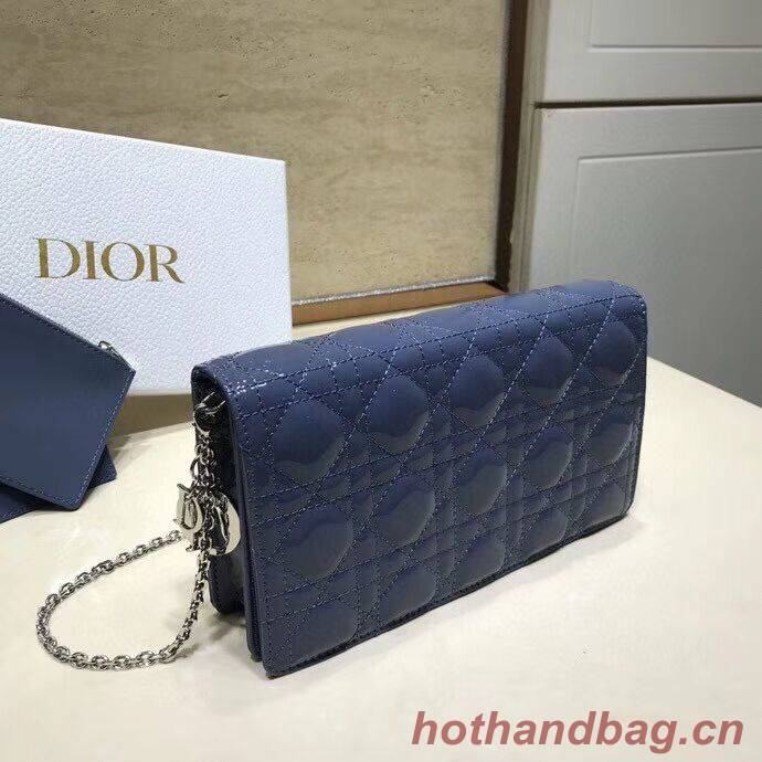 LADY DIOR CALFSKIN WALLET C9025A blue LADY DIOR CALFSKIN WALLET C9025A blue
