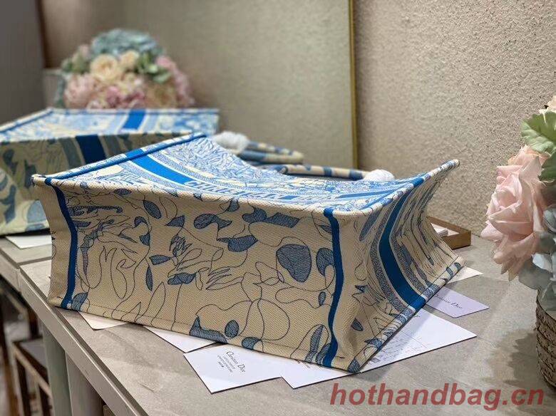 DIOR BOOK TOTE EMBROIDERED CANVAS BAG C1287-12 DIOR BOOK TOTE EMBROIDERED CANVAS BAG C1287-12