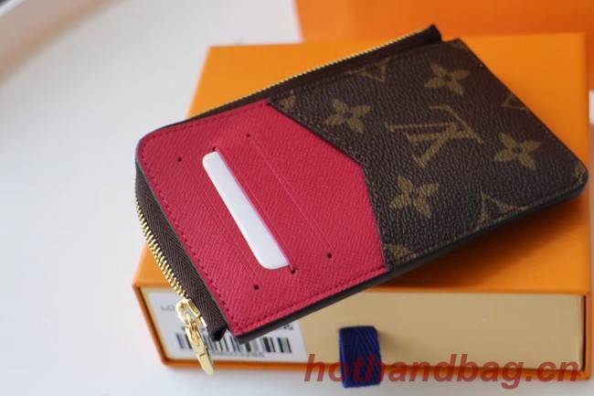 Louis vuitton Monogram Canvas original CARD HOLDER M60167 rose