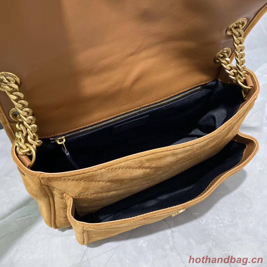 SAINT LAURENTNIKI MEDIUM IN SUEDE AND SMOOTH LEATHER 498894 brown SAINT LAURENTNIKI MEDIUM IN SUEDE AND SMOOTH LEATHER 498894 brown