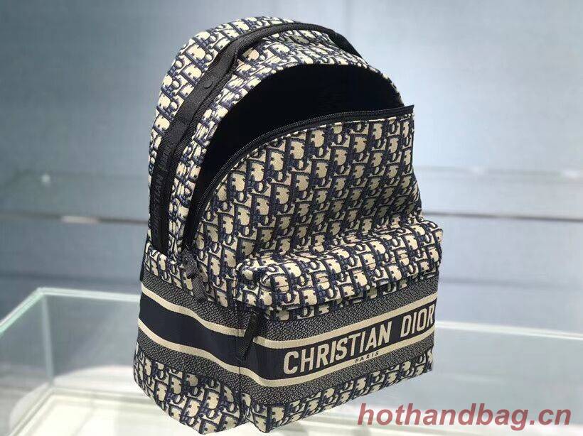 Dior original canvas knapsack CR2025 blue Dior original canvas knapsack CR2025 blue