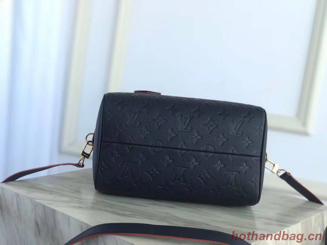 Louis vuitton original leather SPEEDY 25 Monogram Empreinte M43501 dark blue Louis vuitton original leather SPEEDY 25 Monogram Empreinte M43501 dark blue