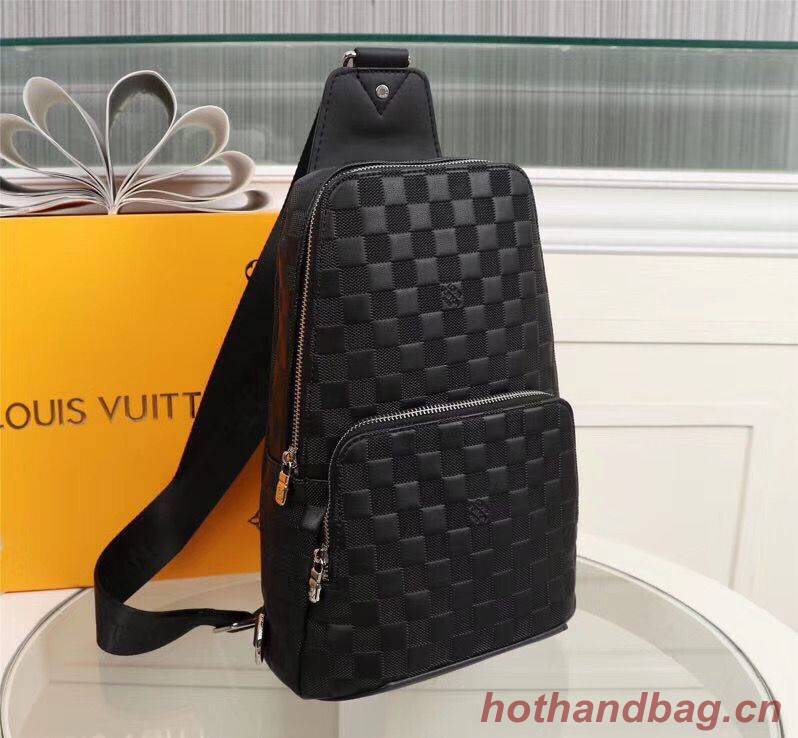 Louis Vuitton AVENUE SLING Original Leather Bag N41719 Black Louis Vuitton AVENUE SLING Original Leather Bag N41719 Black
