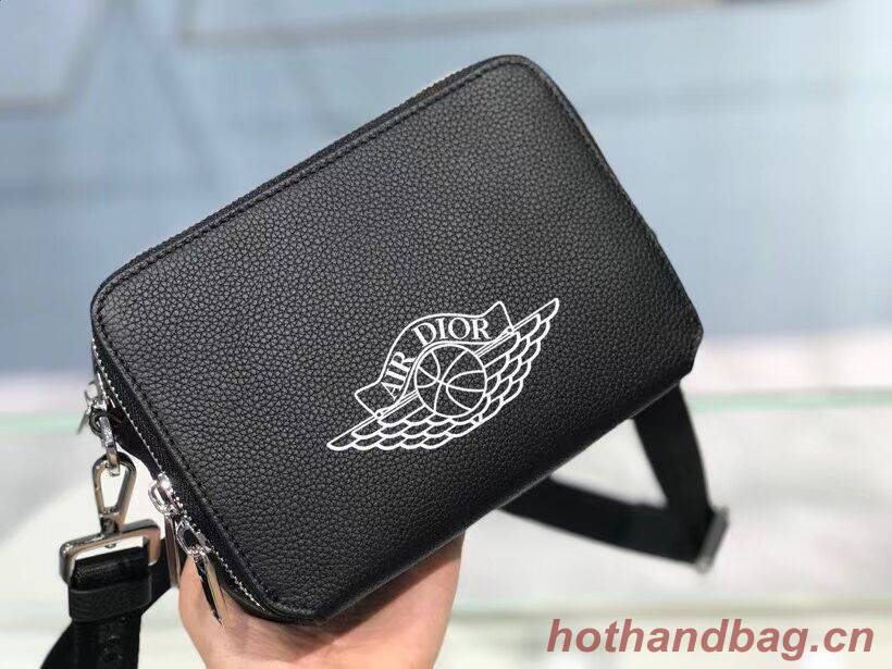 Black Grained Calfskin with DIOR C1911 Black Grained Calfskin with DIOR C1911