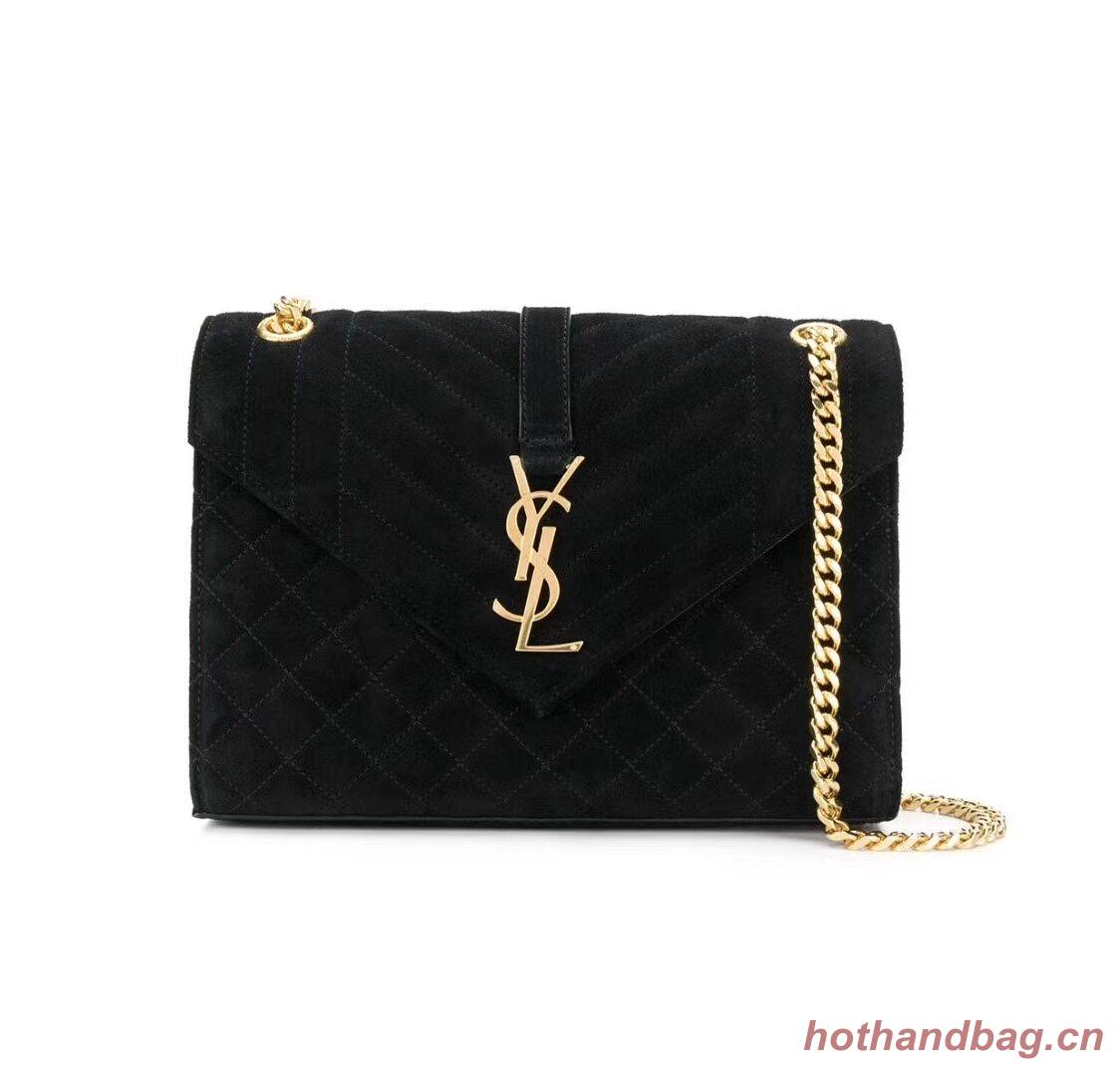 SAINT LAURENTNIKI MEDIUM IN SUEDE AND SMOOTH LEATHER 498894 black SAINT LAURENTNIKI MEDIUM IN SUEDE AND SMOOTH LEATHER 498894 black