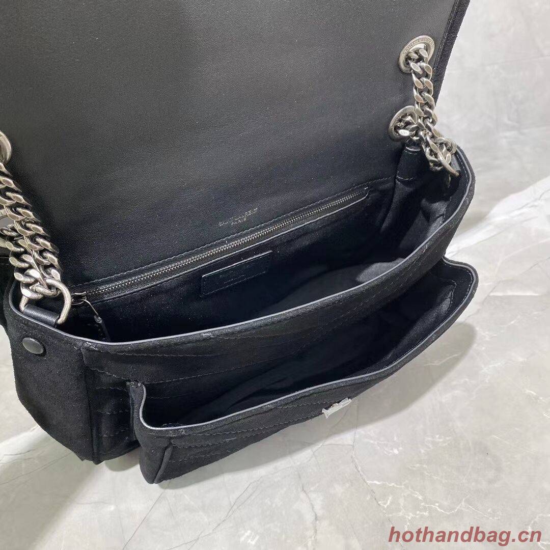 SAINT LAURENTNIKI MEDIUM IN SUEDE AND SMOOTH LEATHER 498894 black SAINT LAURENTNIKI MEDIUM IN SUEDE AND SMOOTH LEATHER 498894 black
