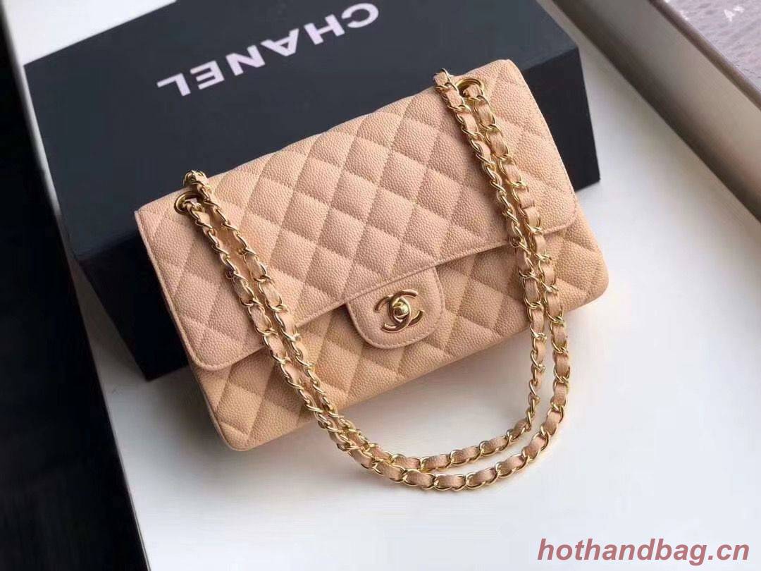 Chanel Double Flaps Bags Apricot Original Caviar Leather A1112 Gold or Silver Chanel Double Flaps Bags Apricot Original Caviar Leather A1112 Gold or Silver