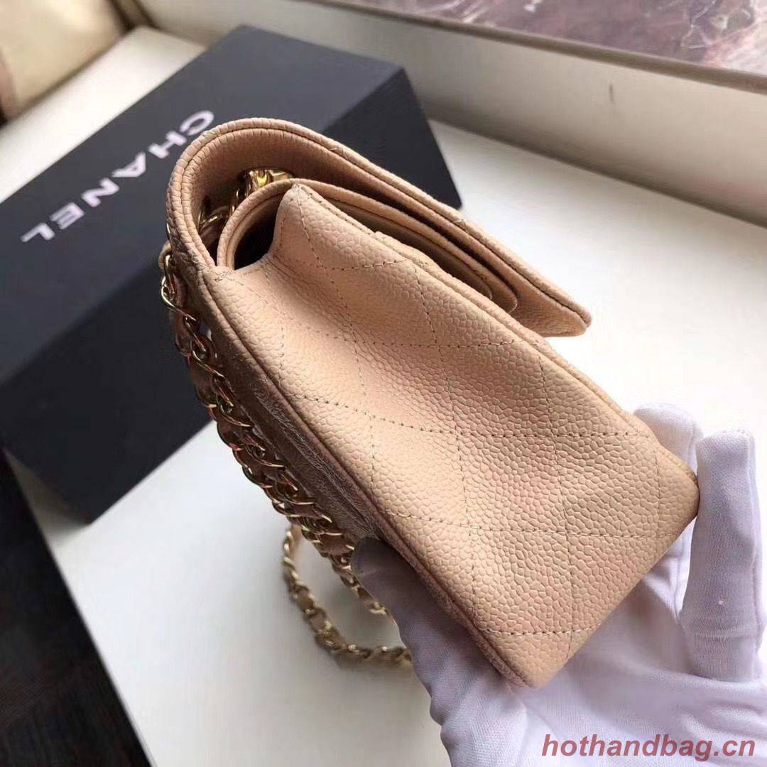 Chanel Double Flaps Bags Apricot Original Caviar Leather A1112 Gold or Silver Chanel Double Flaps Bags Apricot Original Caviar Leather A1112 Gold or Silver