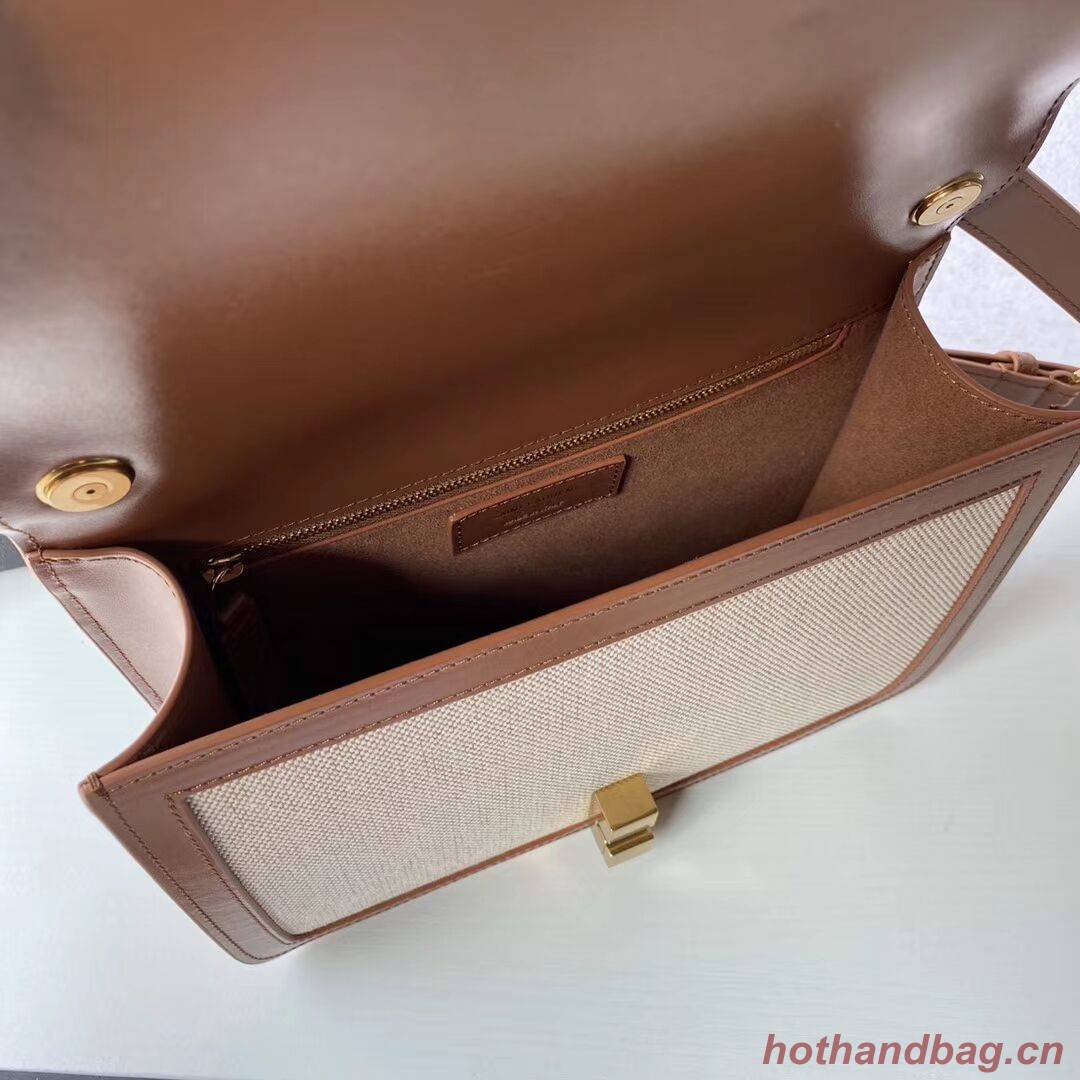 Yves Saint Laurent IN CANVAS AND LEATHER Y650108H Apricot Yves Saint Laurent IN CANVAS AND LEATHER Y650108H Apricot