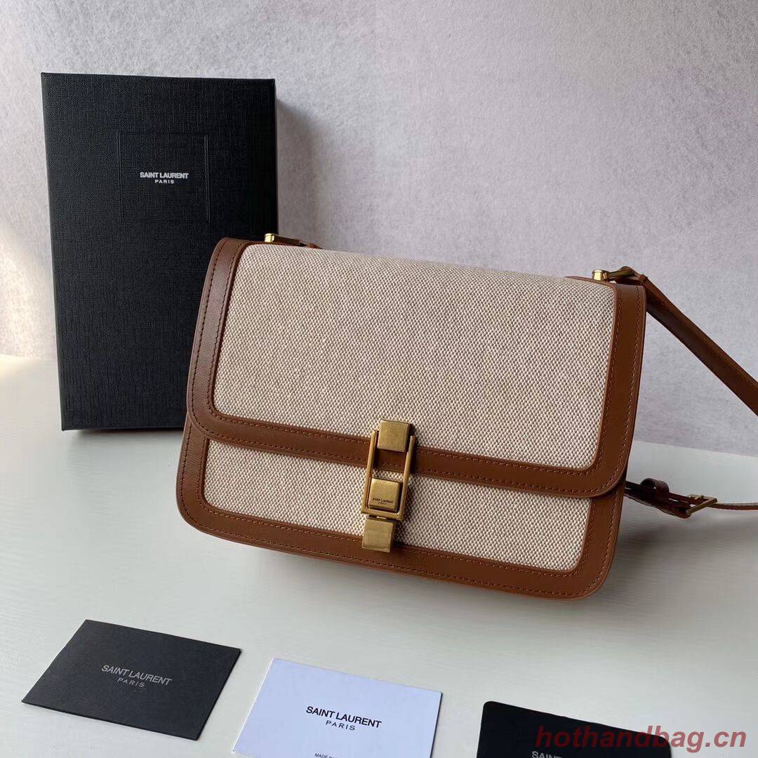 Yves Saint Laurent IN CANVAS AND LEATHER Y650108H Apricot Yves Saint Laurent IN CANVAS AND LEATHER Y650108H Apricot