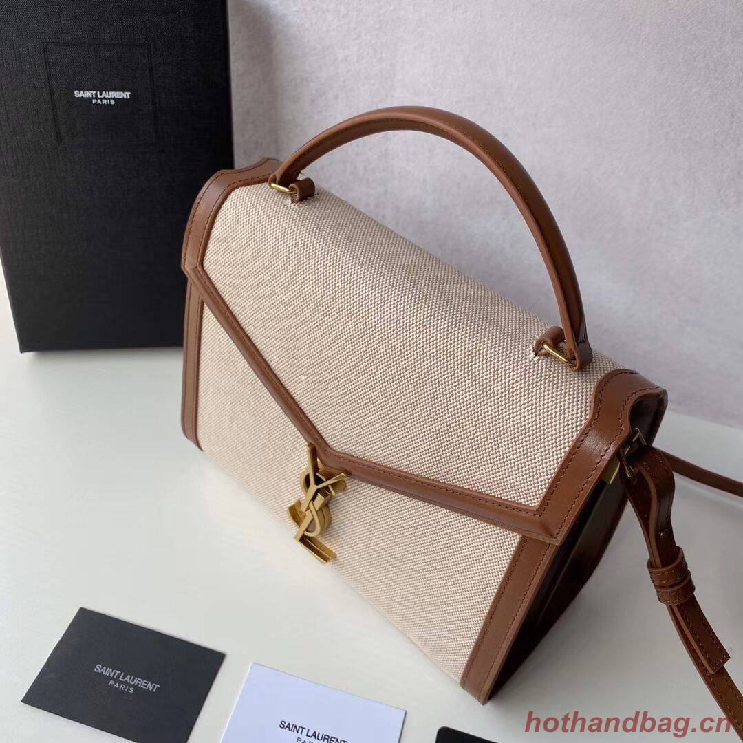 Yves Saint Laurent IN CANVAS AND LEATHER Y650119H Apricot Yves Saint Laurent IN CANVAS AND LEATHER Y650119H Apricot