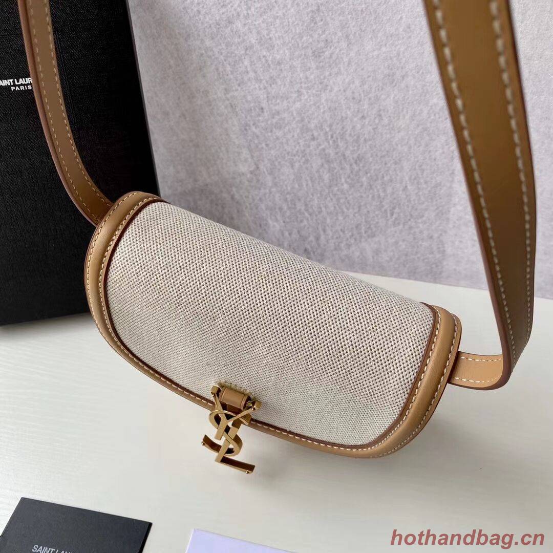 Yves Saint Laurent IN CANVAS AND LEATHER Y650123H Apricot