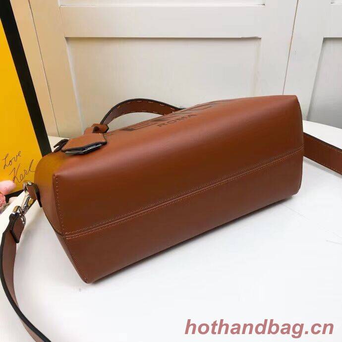 FENDI MEDIUM BY THE WAY leather Boston bag 8BL146A Brown FENDI MEDIUM BY THE WAY leather Boston bag 8BL146A Brown