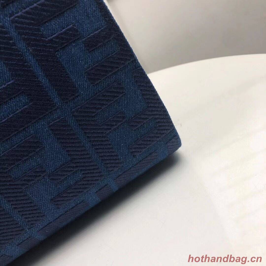 FENDI PEEKABOO X-TOTE canvas bag 8BH374A brown&blue FENDI PEEKABOO X-TOTE canvas bag 8BH374A brown&blue