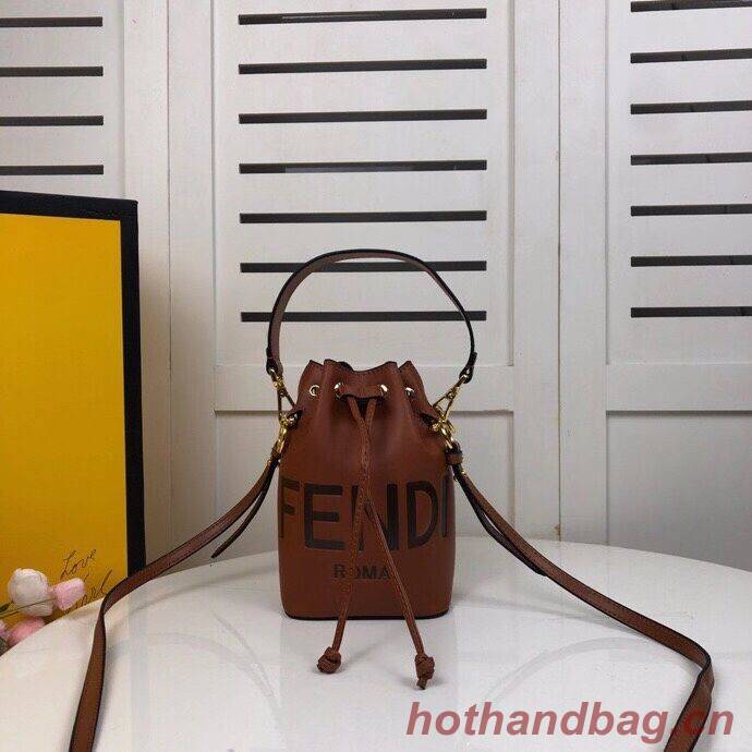 FENDI MON TRESOR Brown leather mini-bag 8BS010
