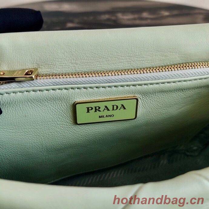 Prada Gaufre nappa leather shoulder bag 1BD292A light green Prada Gaufre nappa leather shoulder bag 1BD292A light green