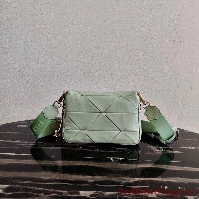 Prada Gaufre nappa leather shoulder bag 1BD292A light green Prada Gaufre nappa leather shoulder bag 1BD292A light green