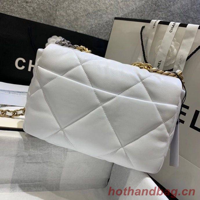 Chanel 19 flap bag AS1160 White Chanel 19 flap bag AS1160 White