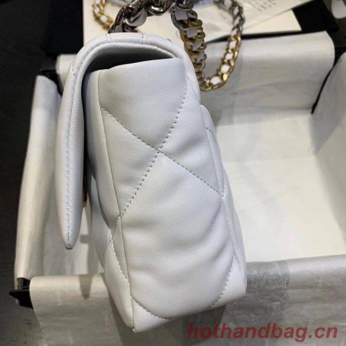 Chanel 19 flap bag AS1160 White Chanel 19 flap bag AS1160 White