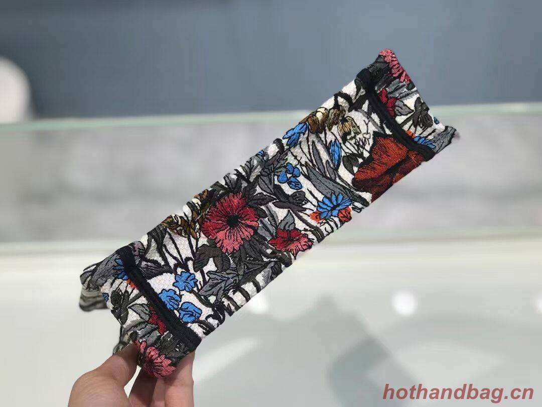 MINI DIOR BOOK TOTE Multicolor Mille Fleurs Embroidery S5475Z