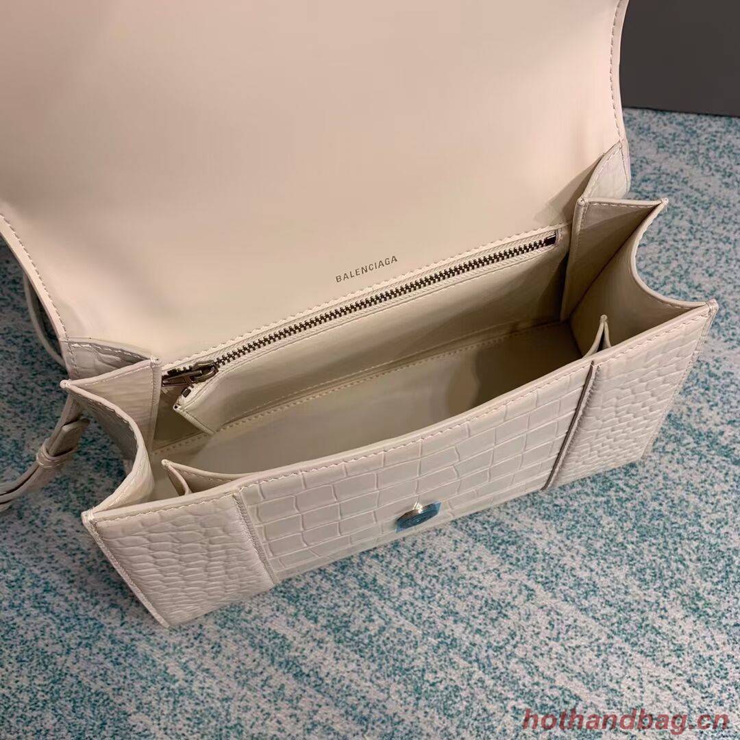 Balenciaga HOURGLASS MEDIUM TOP HANDLE BAG B108892E white Balenciaga HOURGLASS MEDIUM TOP HANDLE BAG B108892E white