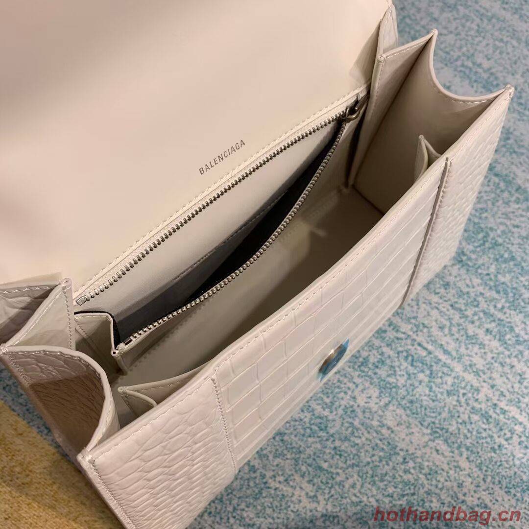 Balenciaga HOURGLASS MEDIUM TOP HANDLE BAG B108892E white Balenciaga HOURGLASS MEDIUM TOP HANDLE BAG B108892E white
