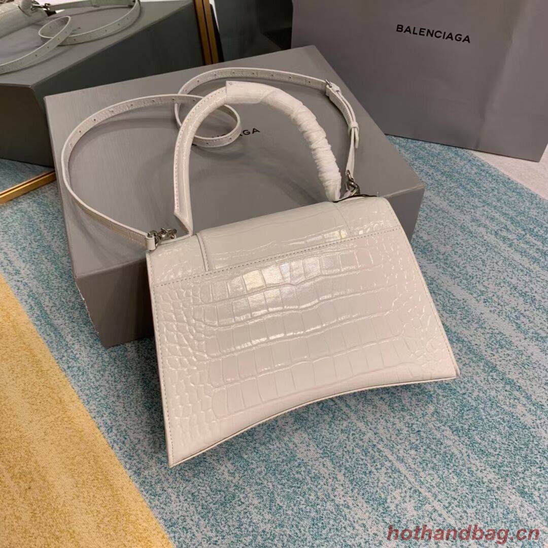 Balenciaga HOURGLASS MEDIUM TOP HANDLE BAG B108892E white Balenciaga HOURGLASS MEDIUM TOP HANDLE BAG B108892E white