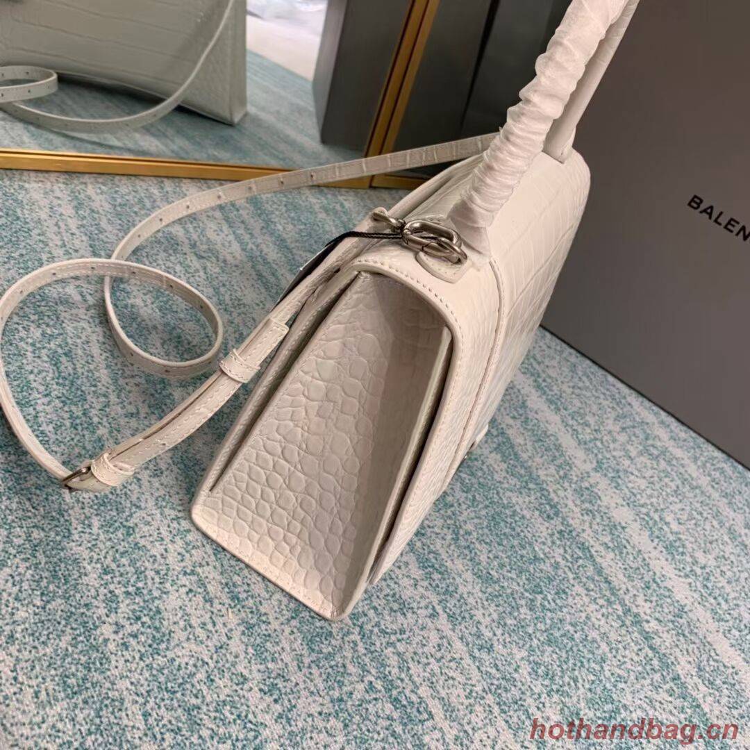 Balenciaga HOURGLASS MEDIUM TOP HANDLE BAG B108892E white Balenciaga HOURGLASS MEDIUM TOP HANDLE BAG B108892E white