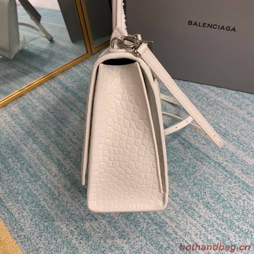 Balenciaga HOURGLASS MEDIUM TOP HANDLE BAG B108892E white Balenciaga HOURGLASS MEDIUM TOP HANDLE BAG B108892E white
