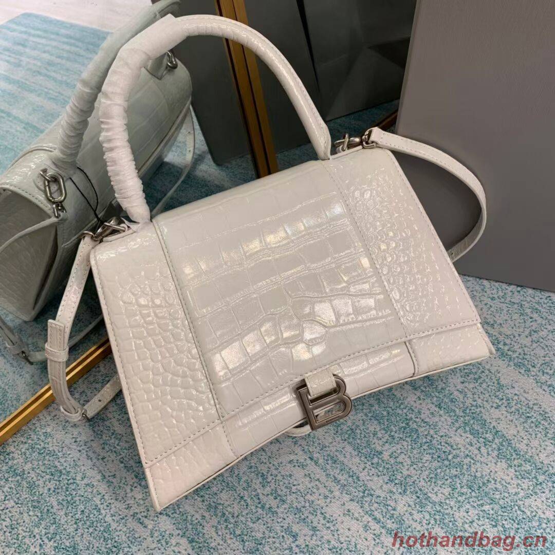 Balenciaga HOURGLASS MEDIUM TOP HANDLE BAG B108892E white Balenciaga HOURGLASS MEDIUM TOP HANDLE BAG B108892E white