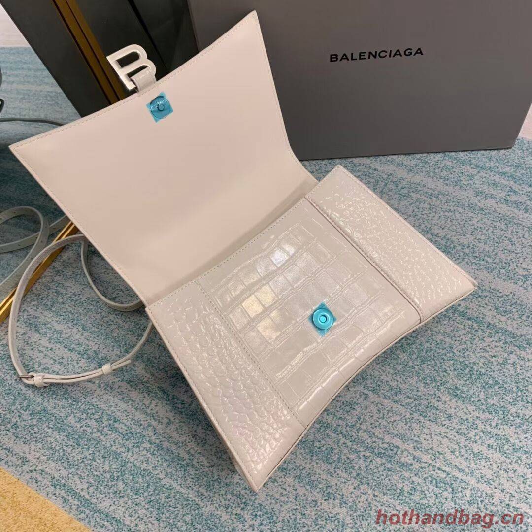 Balenciaga HOURGLASS MEDIUM TOP HANDLE BAG B108892E white Balenciaga HOURGLASS MEDIUM TOP HANDLE BAG B108892E white