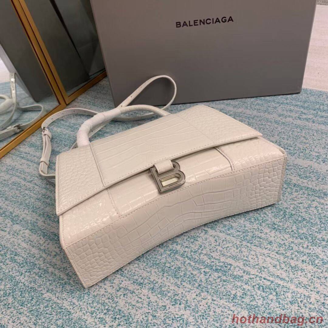 Balenciaga HOURGLASS MEDIUM TOP HANDLE BAG B108892E white Balenciaga HOURGLASS MEDIUM TOP HANDLE BAG B108892E white
