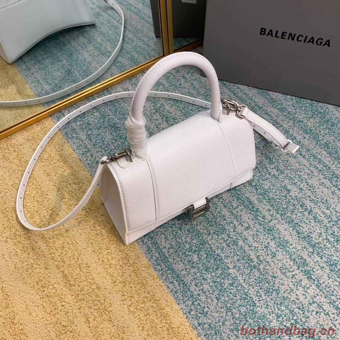 Balenciaga HOURGLASS SMALL TOP HANDLE BAG B108895 white Balenciaga HOURGLASS SMALL TOP HANDLE BAG B108895 white