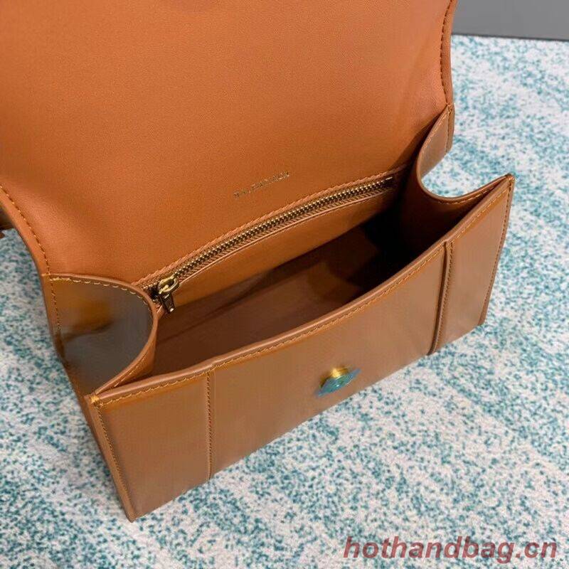 Balenciaga HOURGLASS SMALL TOP HANDLE BAG B108895-1 brown Balenciaga HOURGLASS SMALL TOP HANDLE BAG B108895-1 brown