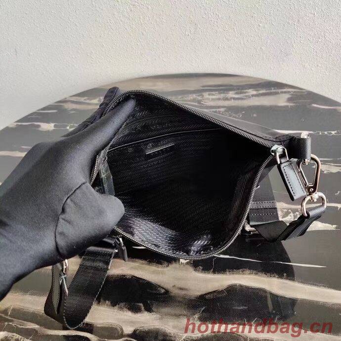 Prada Re-Nylon and Saffiano leather shoulder bag VA0715 black Prada Re-Nylon and Saffiano leather shoulder bag VA0715 black