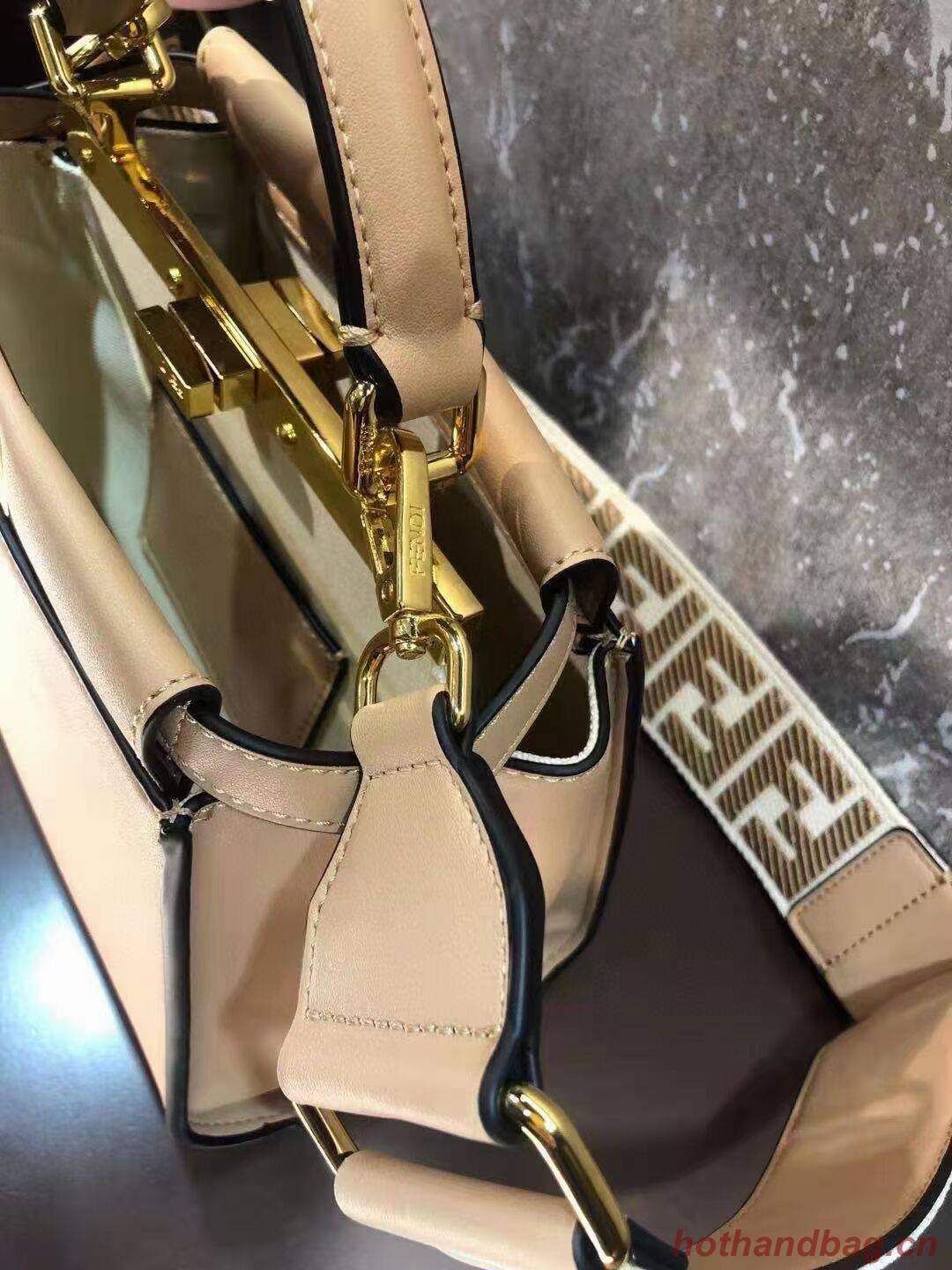 FENDI PEEKABOO ISEEU SMALL leather bag F1615 apricot FENDI PEEKABOO ISEEU SMALL leather bag F1615 apricot
