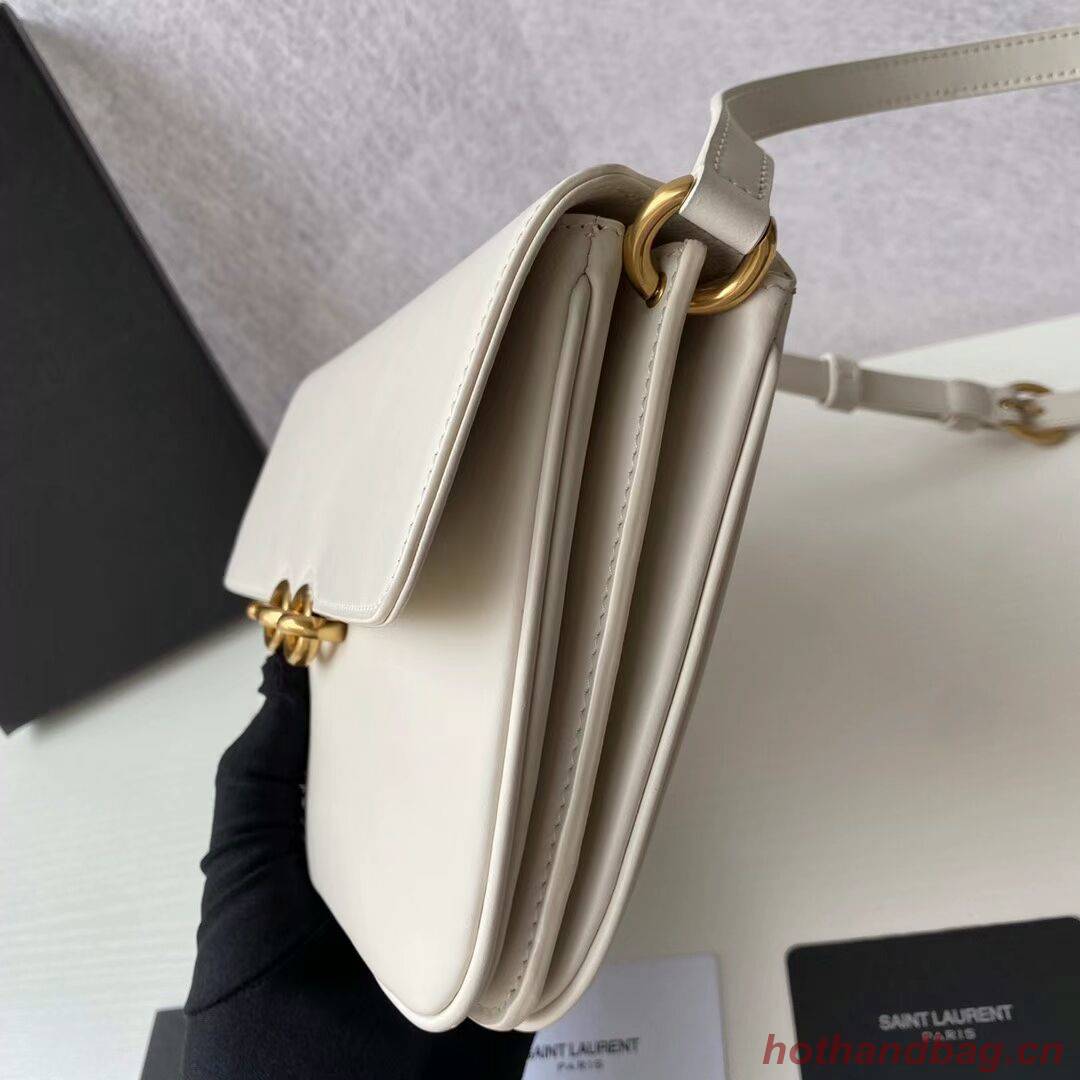 YSL LE MAILLON SATCHEL IN SMOOTH LEATHER 6497952 white YSL LE MAILLON SATCHEL IN SMOOTH LEATHER 6497952 white