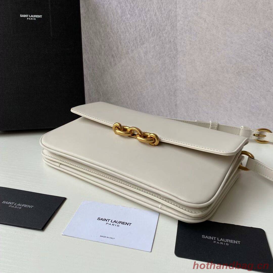 YSL LE MAILLON SATCHEL IN SMOOTH LEATHER 6497952 white YSL LE MAILLON SATCHEL IN SMOOTH LEATHER 6497952 white