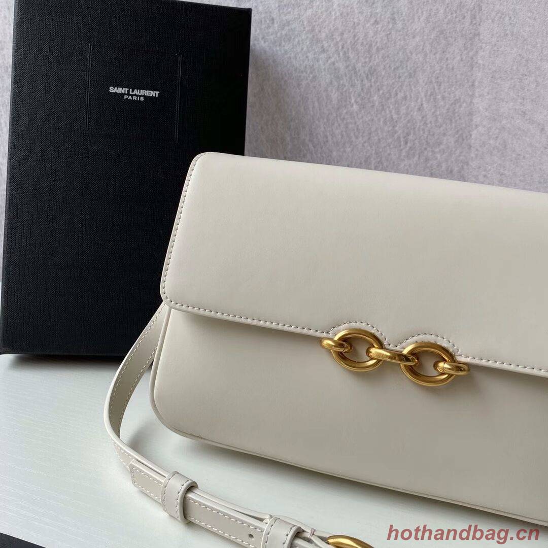 YSL LE MAILLON SATCHEL IN SMOOTH LEATHER 6497952 white YSL LE MAILLON SATCHEL IN SMOOTH LEATHER 6497952 white