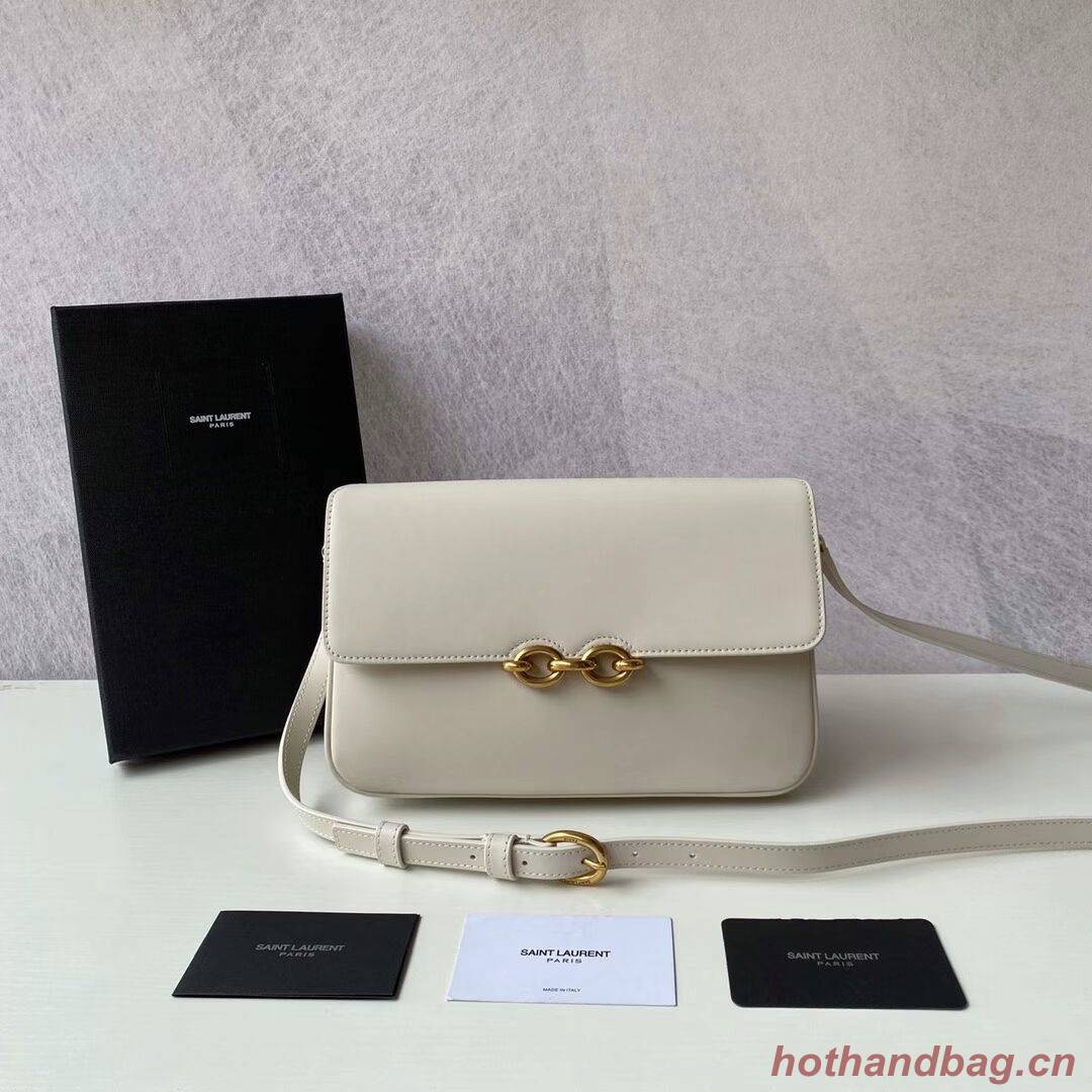 YSL LE MAILLON SATCHEL IN SMOOTH LEATHER 6497952 white YSL LE MAILLON SATCHEL IN SMOOTH LEATHER 6497952 white
