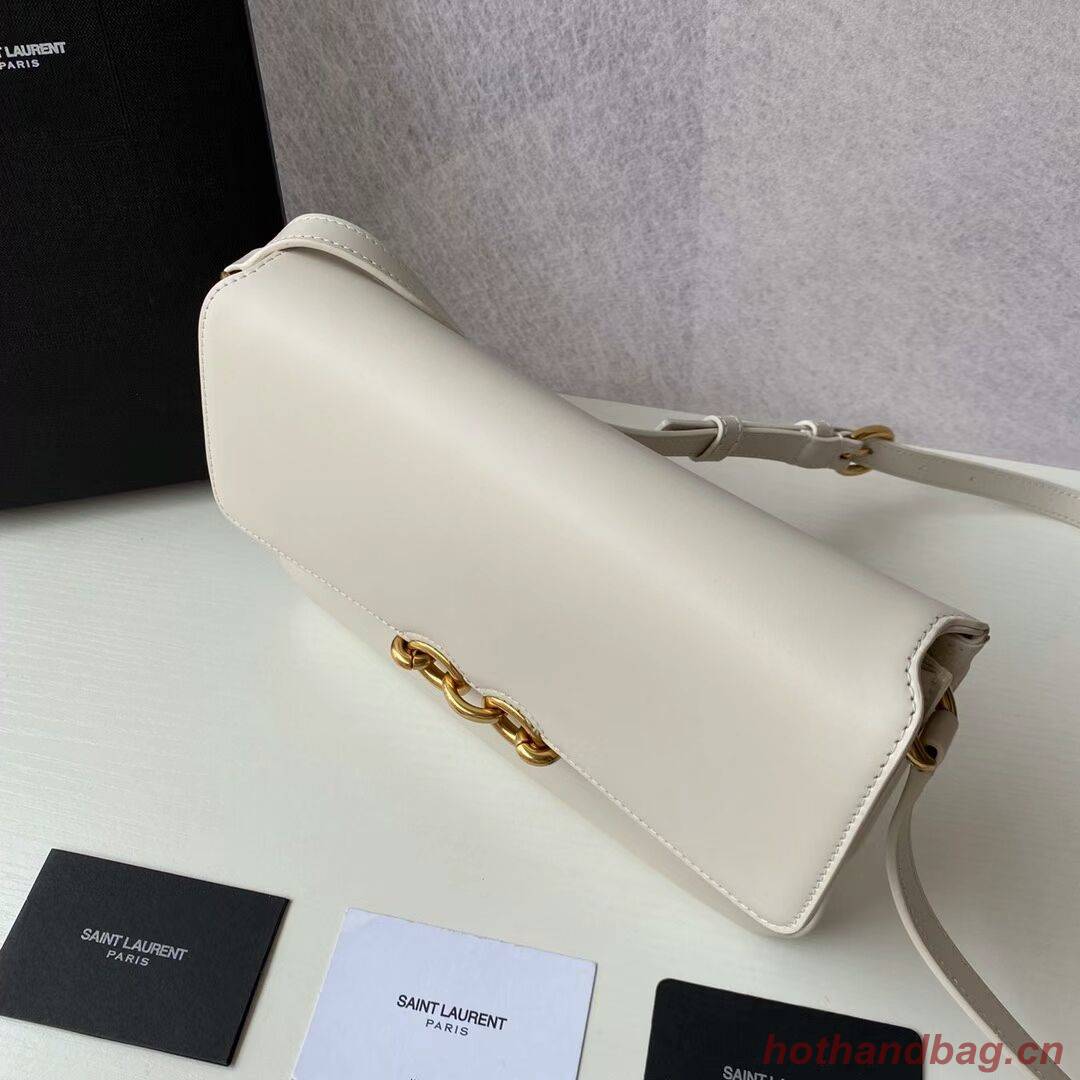 YSL LE MAILLON SATCHEL IN SMOOTH LEATHER 6497952 white YSL LE MAILLON SATCHEL IN SMOOTH LEATHER 6497952 white