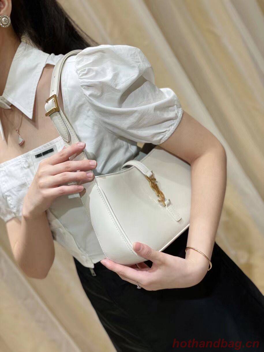 YSL TOP HANDLE BAG IN SHINY LEATHER Y687228 white YSL TOP HANDLE BAG IN SHINY LEATHER Y687228 white