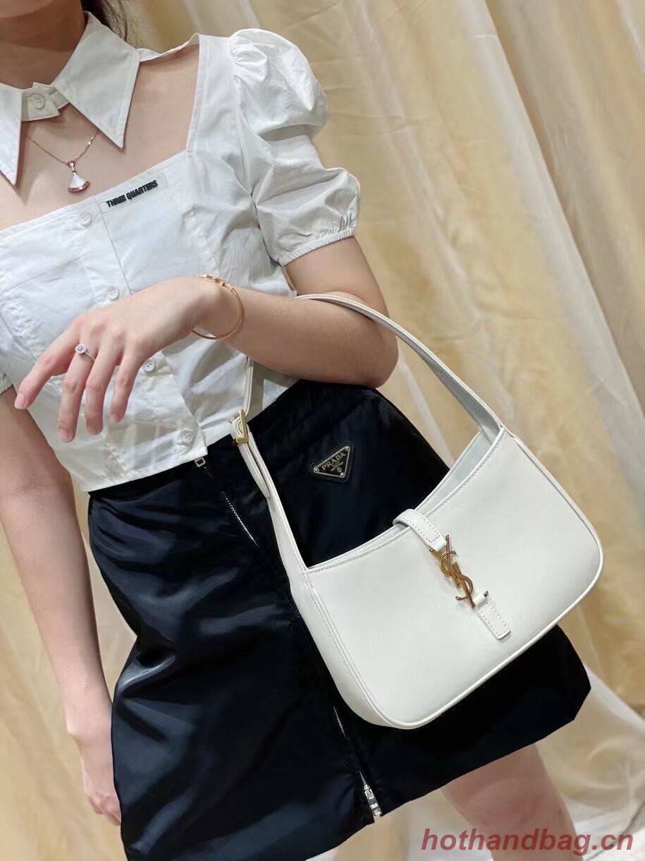 YSL TOP HANDLE BAG IN SHINY LEATHER Y687228 white YSL TOP HANDLE BAG IN SHINY LEATHER Y687228 white
